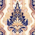 Oriental ornaments tiled background Royalty Free Stock Photo