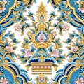 Oriental ornaments tiled background Royalty Free Stock Photo