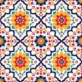 Oriental ornaments tiled background Royalty Free Stock Photo