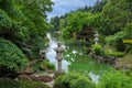 Oriental park with wunderful trees