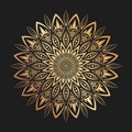 Vintage decorative golden mandala.