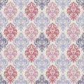 Oriental pattern with damask, arabesque and floral elements. Seamless abstract background.