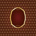 Oriental pattern shield background Royalty Free Stock Photo