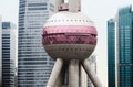 Oriental Pearl Tower on the background of skyscrapers, Shanghai, China Royalty Free Stock Photo