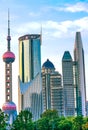 TV Tower Pudong Skyscrapers Shanghai China Royalty Free Stock Photo