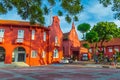 The oriental red building in Melaka, Malacca, Malaysia Royalty Free Stock Photo