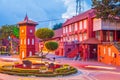 The oriental red building in Melaka, Malacca, Malaysia Royalty Free Stock Photo