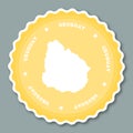 Oriental Republic of Uruguay sticker flat design.