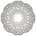 Oriental rosette pattern grayscale