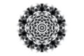 Oriental round mandala black from circles on a white background, art