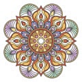 Oriental round pattern. Yoga symbol. Psychedelic ornament