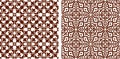 Oriental seamless graphic abstract pattern brown color