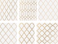 Oriental seamless vector patterns set. Royalty Free Stock Photo