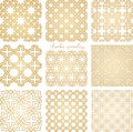 Oriental seamless vector patterns set Royalty Free Stock Photo