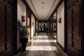 Oriental style hallway interior in luxury house or hotel Royalty Free Stock Photo