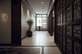 Oriental style hallway interior in luxury house or hotel Royalty Free Stock Photo