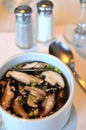 Oriental style mushroom soup