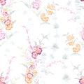 Oriental style painting, plum blossom in springOriental style painting, plum blossom in spring ,seamless pattern Royalty Free Stock Photo