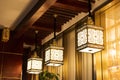 Oriental style pendant lamps Royalty Free Stock Photo