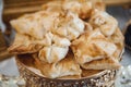 Oriental sweets of baklava close-up