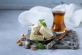 Halva with pistachios Royalty Free Stock Photo