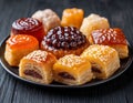 Oriental sweets on the table Royalty Free Stock Photo