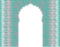 Oriental temple gate banner