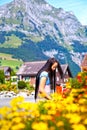 Oriental Tourist in Engelberg, Switzerland