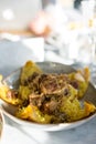 Oriental Traditional Saffron Rice with Lamb in Lavash Bread Crust, Shah Pilaf