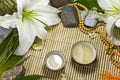 Oriental traditional tea ceremony still life. Royalty Free Stock Photo