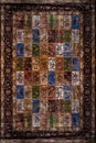 Oriental turkish-azerbaijan carpet. Royalty Free Stock Photo