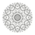 Oriental vector round ornament with arabesques elements Royalty Free Stock Photo