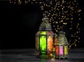 Oriental vintage light lantern Arabic holidays decoration
