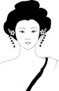 Oriental woman vector