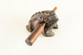 Oriental wooden frog musical instrument