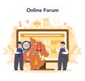 Orientalist online service or platform. Professonal scientist studying Royalty Free Stock Photo