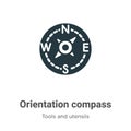 Orientation compass vector icon on white background. Flat vector orientation compass icon symbol sign from modern tools and