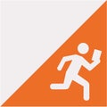 Orienteering flag with pictogram