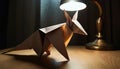 Origami animal sitting on table