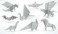 Origami animals (black & white)