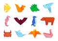 Origami animals, design and paper creative toys