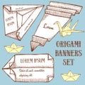 Origami banner template