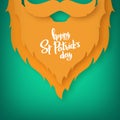 Origami of the beard of Irishman. St. Patrick`s day.