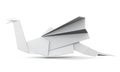 Origami bird isolated on white background. 3d rendering Royalty Free Stock Photo