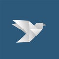 Origami - bird made of paper Royalty Free Stock Photo