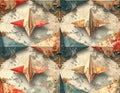 Origami Birds in Flight Patterned Background Royalty Free Stock Photo