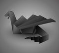 Origami black dragon