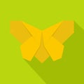 Origami butterfly icon, flat style Royalty Free Stock Photo