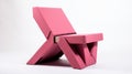 Folded Pink Cardboard Chair: Precisionist Style With Dom Qwek Inspiration