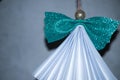 origami Christmas ball in the shape of an angel Royalty Free Stock Photo